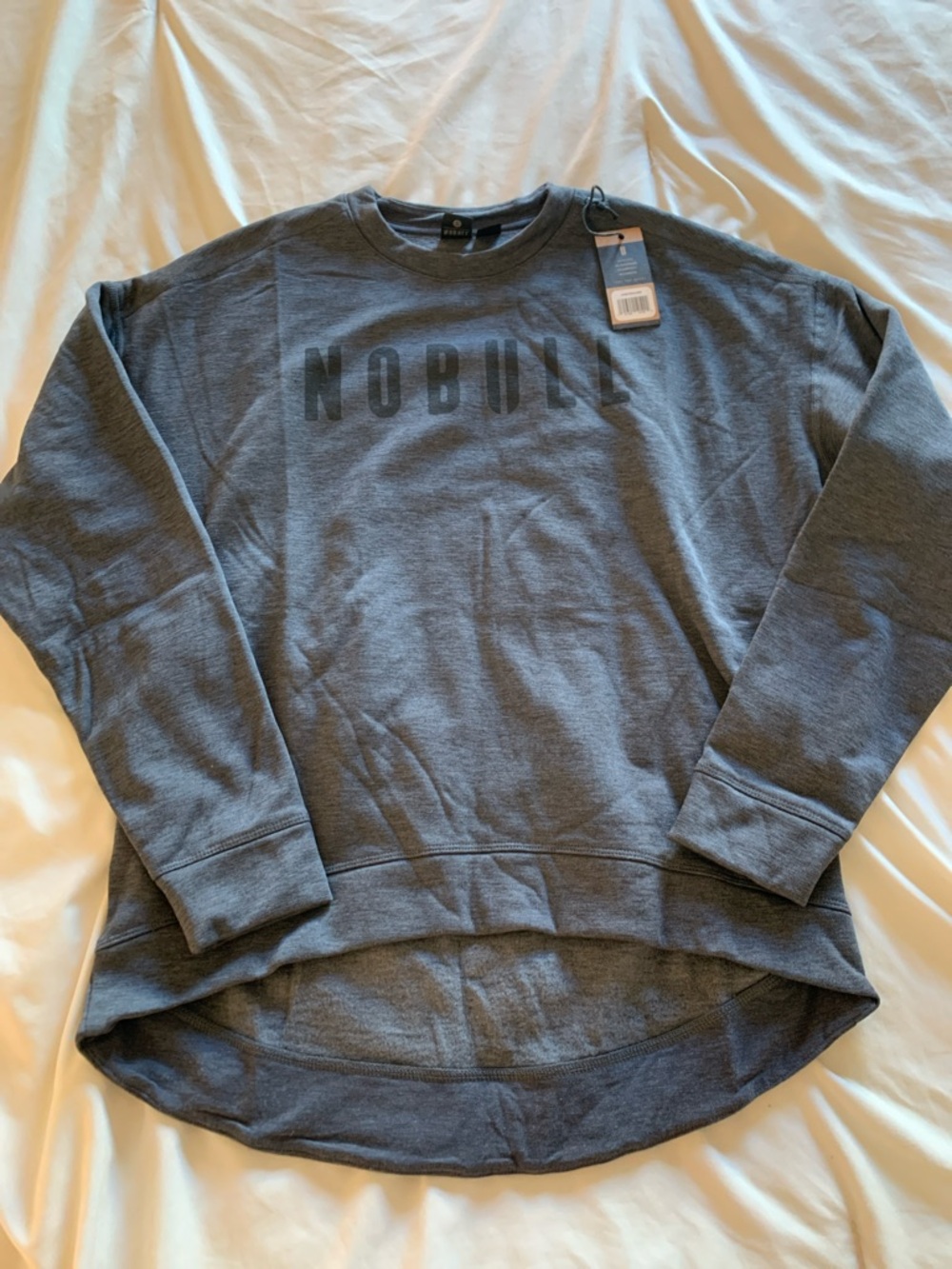 NOBULL Charcoal Logo Crewneck Sweatshirt